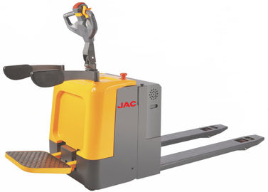 China Ride On 2 Ton Electric Pallet Truck Standing Type Key Switch Control For Warehouse supplier