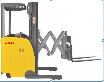 China 1500kg Load Capacity Electric Reach Truck Forklift With Double Scissor company