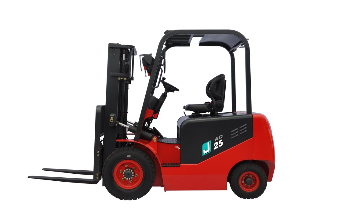 AC Drive Battery Powered Forklift , 4 Wheel Electric Forklift 2.5 Ton