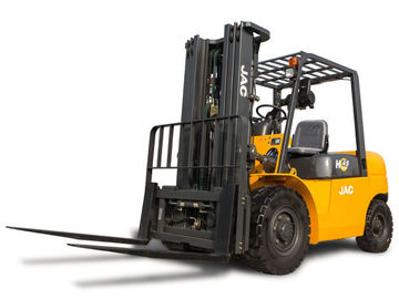 JAC 10 Ton Diesel Forklift , Large Capacity Counterbalance Forklifts , Heavy Equipment Forklift , Red Or Orange Color supplier