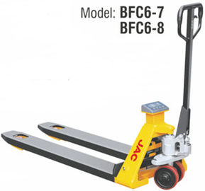 China Manual Handle Pallet Truck With Scales , Hydraulic Pallet Jack High Accuracy exporter