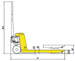 Heavy Duty 5 Ton Hydraulic Handle Pallet Truck Lightweight Fork Frame supplier