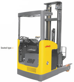 China Narrow Aisle Reach Truck Forklift 1.5 Ton Seated Type For Warehouses / Supermarkets factory