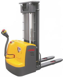 China Electric Lead Acid Powerful battery AC Pedestrian Stacker Forklift , Warehouse Indoor Walk  Pallet Stacker Forklift factory