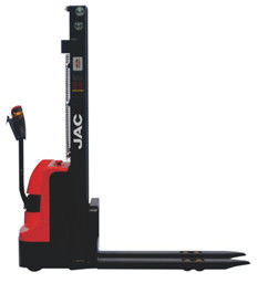 China pedestrian Type battery electric JAC narrow aisle Stacker Light weight factory