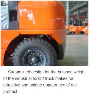 JAC 10 Ton Diesel Forklift , Large Capacity Counterbalance Forklifts , Heavy Equipment Forklift , Red Or Orange Color